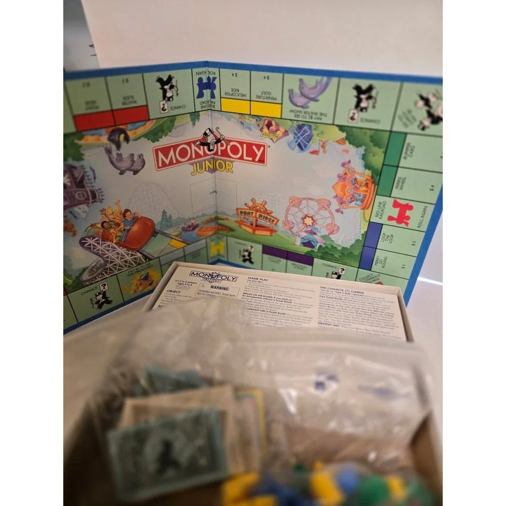 1999 Monopoly Junior Board Game Complete Parker Brothers Vintage Kids Family Gam
